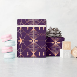 Papel De Regalo Patrón geométrico continuo con líneas de melocotón
