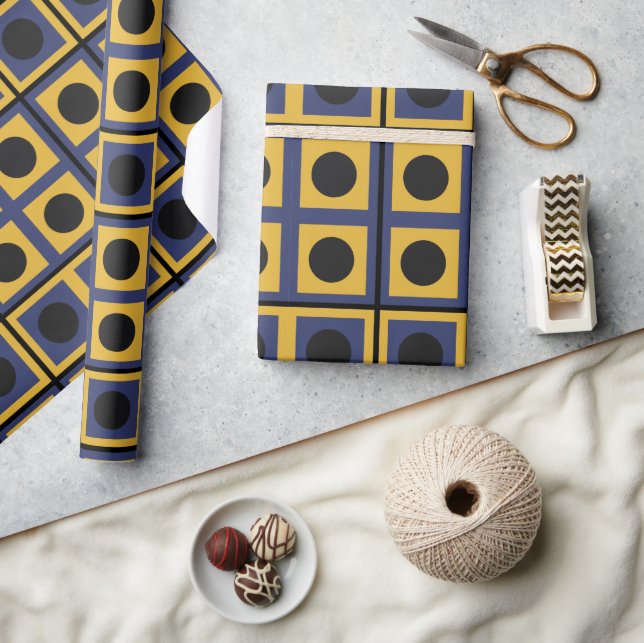 Papel De Regalo Patrón geométrico cuadrado Círculo moderno (Artesanía)