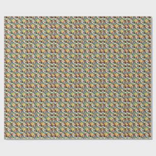 Papel De Regalo Patrón geométrico de arte pop retro estilo cómic