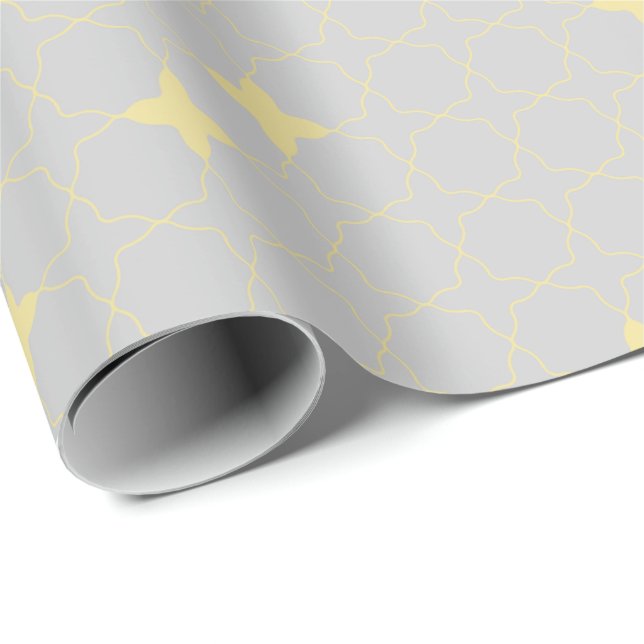 Papel De Regalo Patrón geométrico de cuatro hojas (Esquina del rollo)