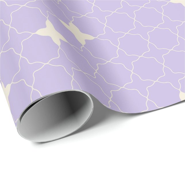 Papel De Regalo Patrón geométrico de cuatro hojas (Esquina del rollo)