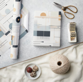 Papel De Regalo Patrón geométrico de los colores pasteles a mediad