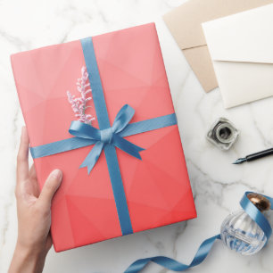 Papel De Regalo Patrón geométrico de malla con gradiente rojo