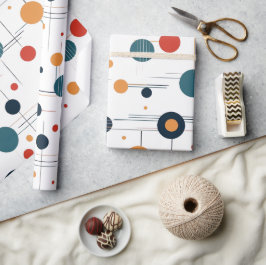 Papel De Regalo Patrón geométrico de Mid Century