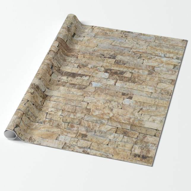 Papel De Regalo Patrón geométrico de piedra (Desenrollado)