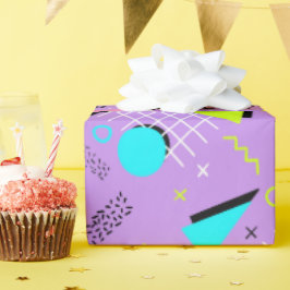 Papel De Regalo Patrón geométrico de Retro 80