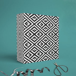 Papel De Regalo Patrón geométrico del arte de Op rayado en blanco
