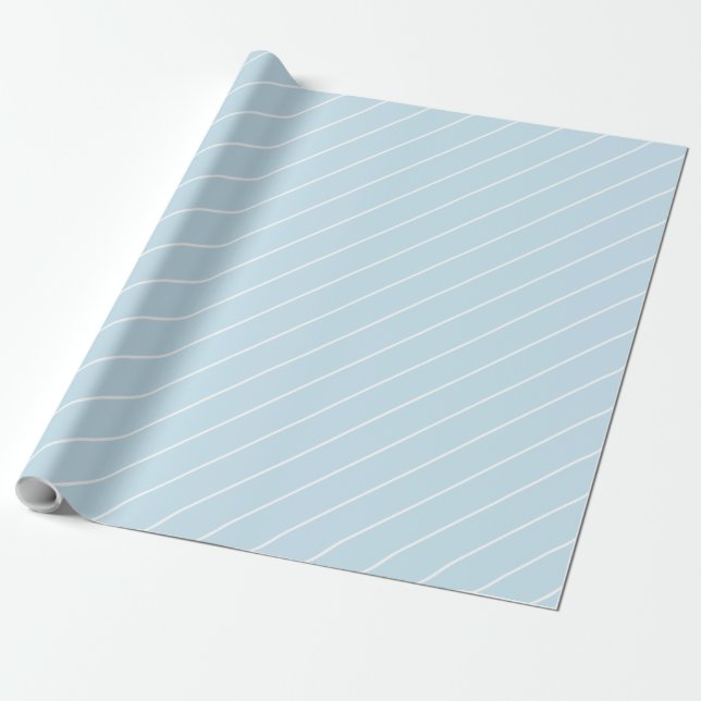 Papel De Regalo Patrón geométrico elegante azul del bebé (Desenrollado)