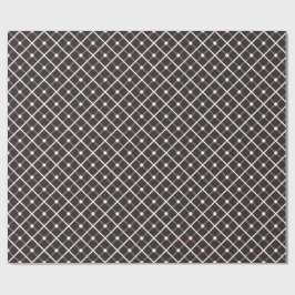 Papel De Regalo Patrón geométrico en tonos marrones negros y cálid