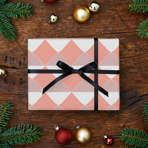 Papel De Regalo Patrón geométrico minimalista de melocotón