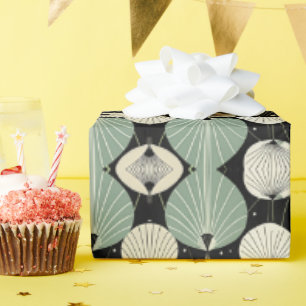 Papel De Regalo Patrón geométrico moderno de edad atómica retro