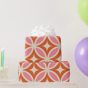 Papel De Regalo Patrón geométrico moderno de mediados de siglo en