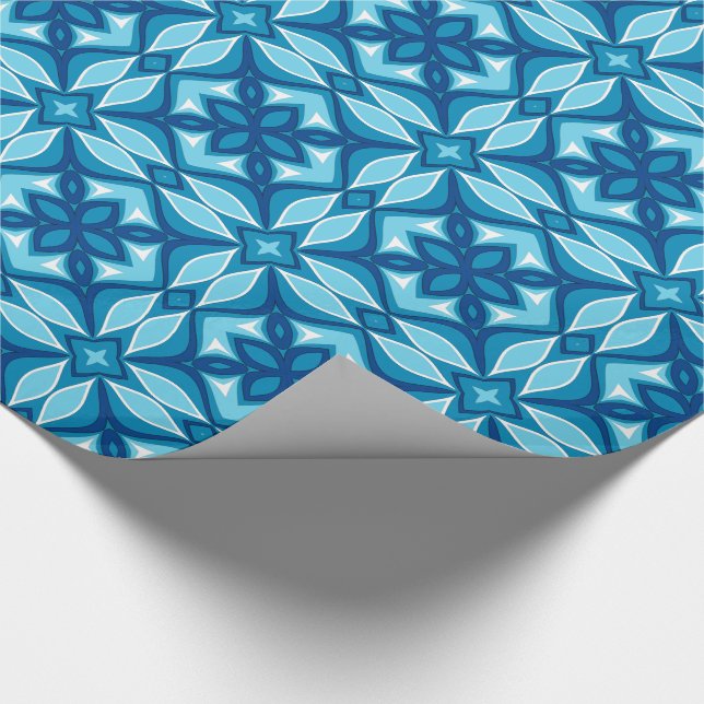 Papel De Regalo Patrón geométrico moderno en mosaico en tonos de a (Esquina)