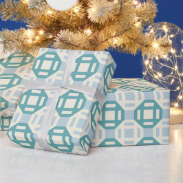 Papel De Regalo Patrón geométrico moderno inspirado en colchas