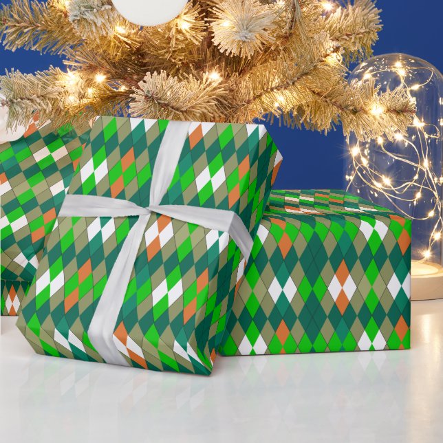 Papel De Regalo Patrón geométrico multicolor rombos minimalismo (Vacaciones)