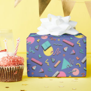 Papel De Regalo Patrón geométrico retro