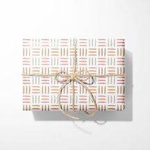 Papel de Regalo Patrón Geométrico Rosa Líneas Boho