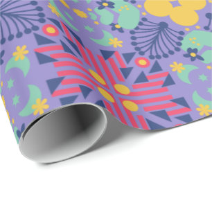 Papel De Regalo Patrón geométrico sin costuras con rosa vibrante