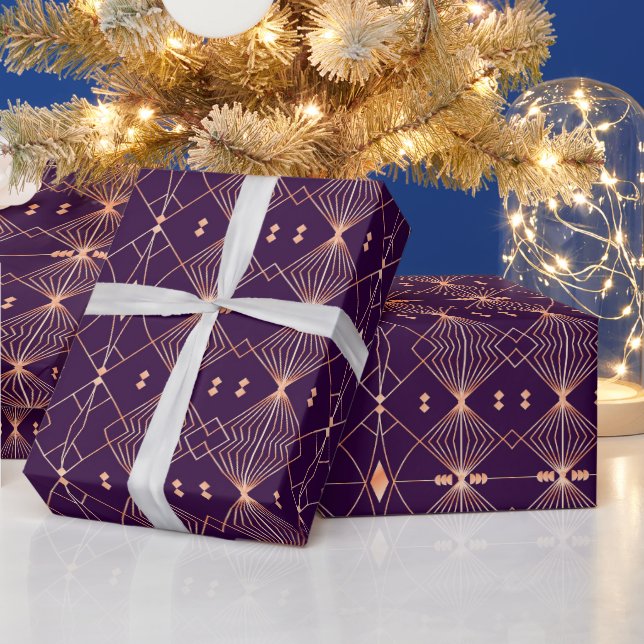 Papel De Regalo Patrón geométrico sin fisuras con líneas de meloco (Vacaciones)