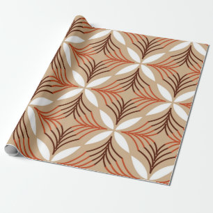 Papel De Regalo Patrón geométrico sin foco con flores