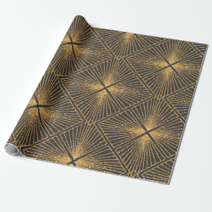 Papel De Regalo Patrón Geométrico Sin Marea Art Deco. Elegante W