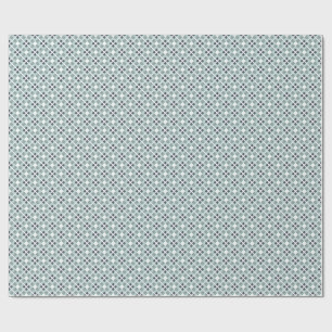 Papel De Regalo Patrón geométrico suave verde y pizarra