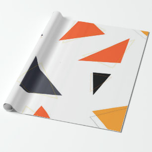 Papel De Regalo Patrón geométrico triangular moderno, simple y l