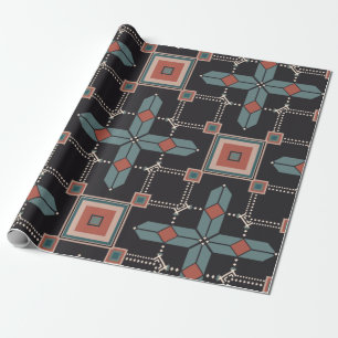 Papel De Regalo Patrón Geométrico Vintage Trendy