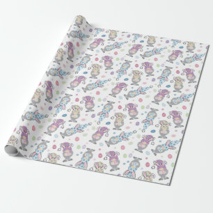 Papel De Regalo Patrón Gnome de conejo de Pascua