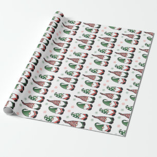 Papel De Regalo Patrón Gnomes de navidades