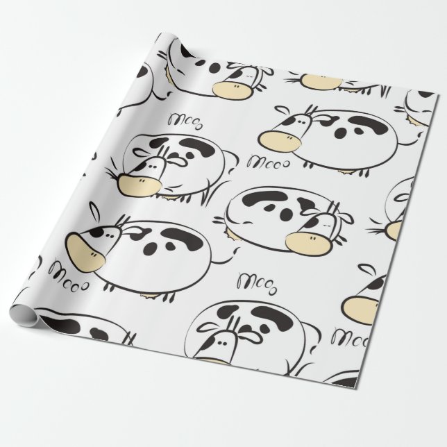 Papel De Regalo Patrón gracioso con animales infantiles. Clip de c (Desenrollado)