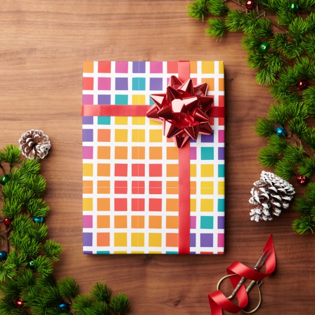 Papel De Regalo Patrón gráfico de arcoíris (Regalo de vacaciones)
