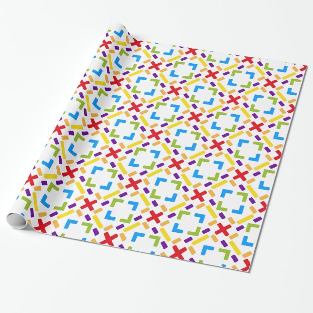 Papel De Regalo Patrón gráfico de arcoíris (Desenrollado)