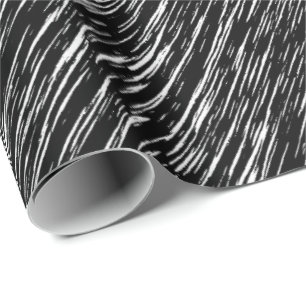 Papel De Regalo Patrón Grunge Blanco y Negro