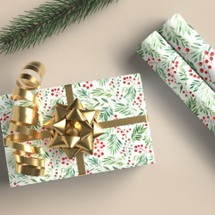 Papel De Regalo Patrón holly de navidades