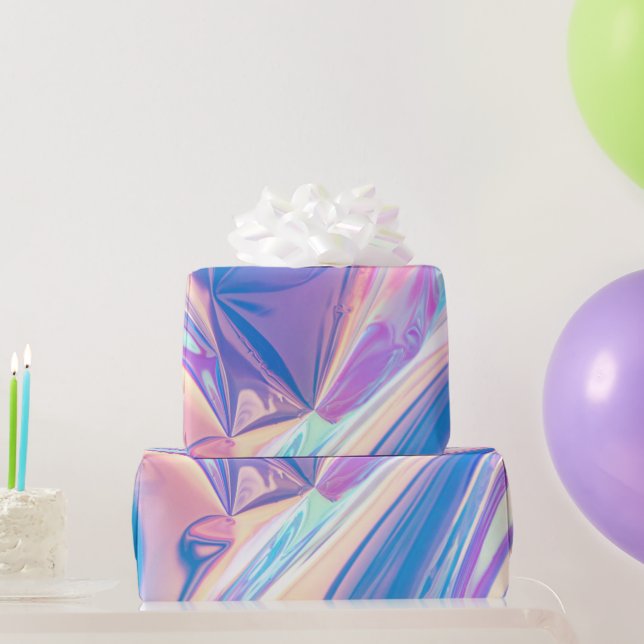 Papel De Regalo Patrón holográfico de irlandescencia (Regalos de fiesta)