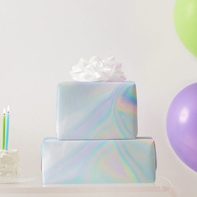 Papel De Regalo Patrón holográfico de irlandescencia (Regalos de fiesta)