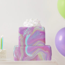 Papel De Regalo Patrón holográfico de irlandescencia