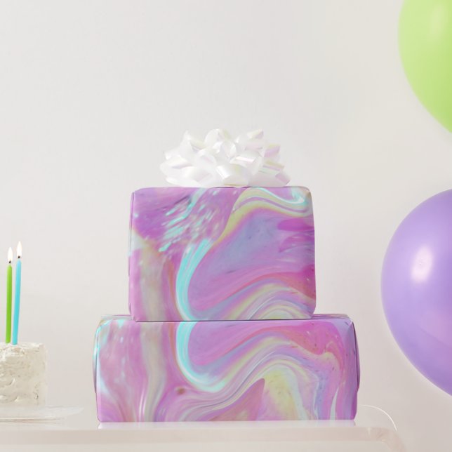 Papel De Regalo Patrón holográfico de irlandescencia (Regalos de fiesta)