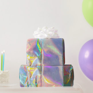 Papel De Regalo Patrón holográfico de irlandescencia