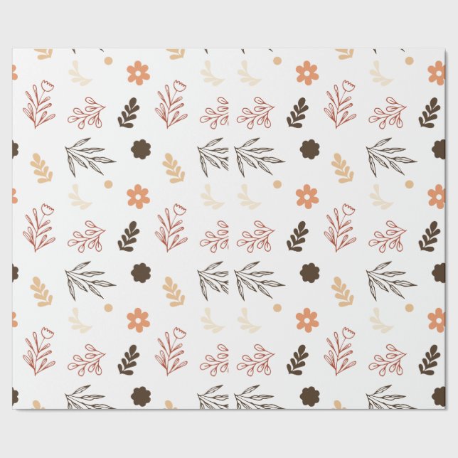 Papel De Regalo Patrón incomparable en tonos pastel con flores (Costura)