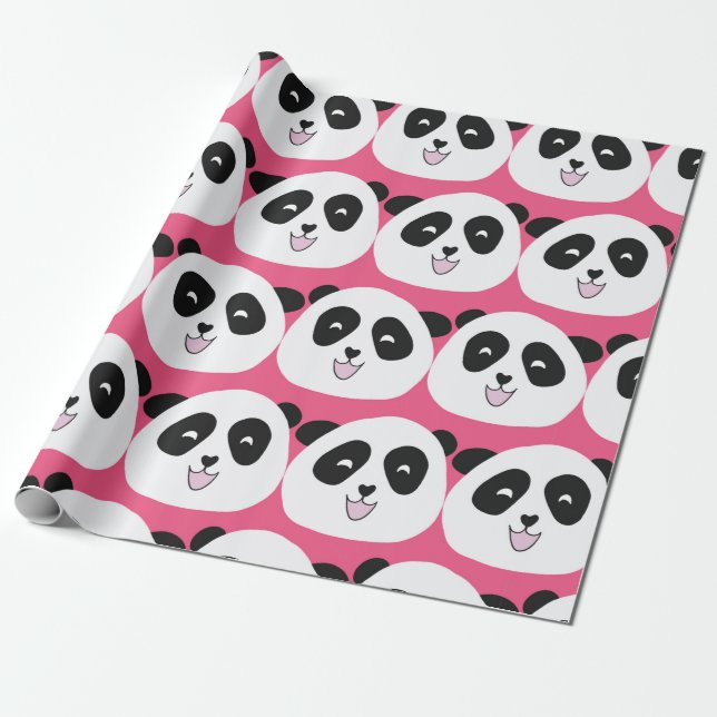Papel De Regalo Patrón infantil Panda lleva una repetición de cose (Desenrollado)