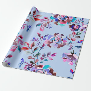 Papel De Regalo Patrón ininterrumpido de acuarela botánica. Dibujo