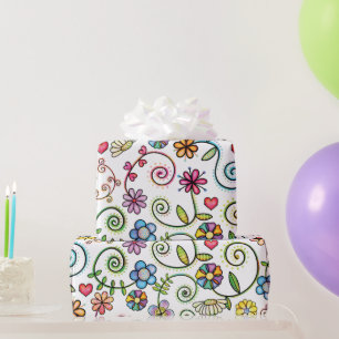 Papel De Regalo Patrón ininterrumpido de color de garganta de mano