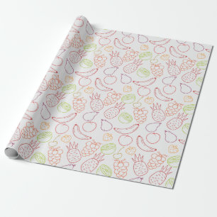 Papel De Regalo Patrón ininterrumpido de frutas Patrón de superf