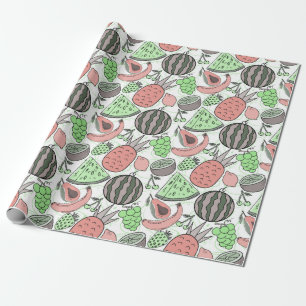 Papel De Regalo Patrón ininterrumpido de frutas   Patrón de superf