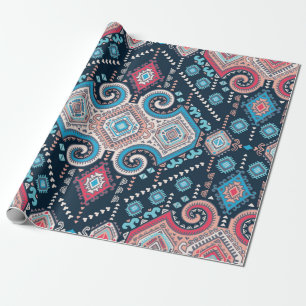 Papel De Regalo Patrón ininterrumpido de origen étnico tribal mexi