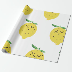Papel De Regalo patrón ininterrumpido de personalizado de limón cú