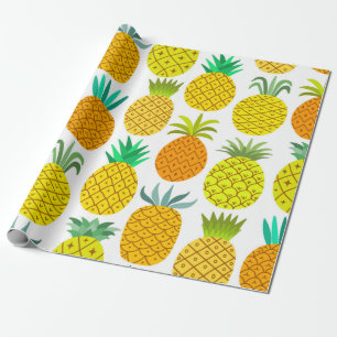 Papel De Regalo patrón ininterrumpido de piña vintage aislado en w
