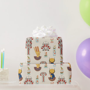 Papel De Regalo Patrón ininterrumpido del antiguo Egipto decorativ